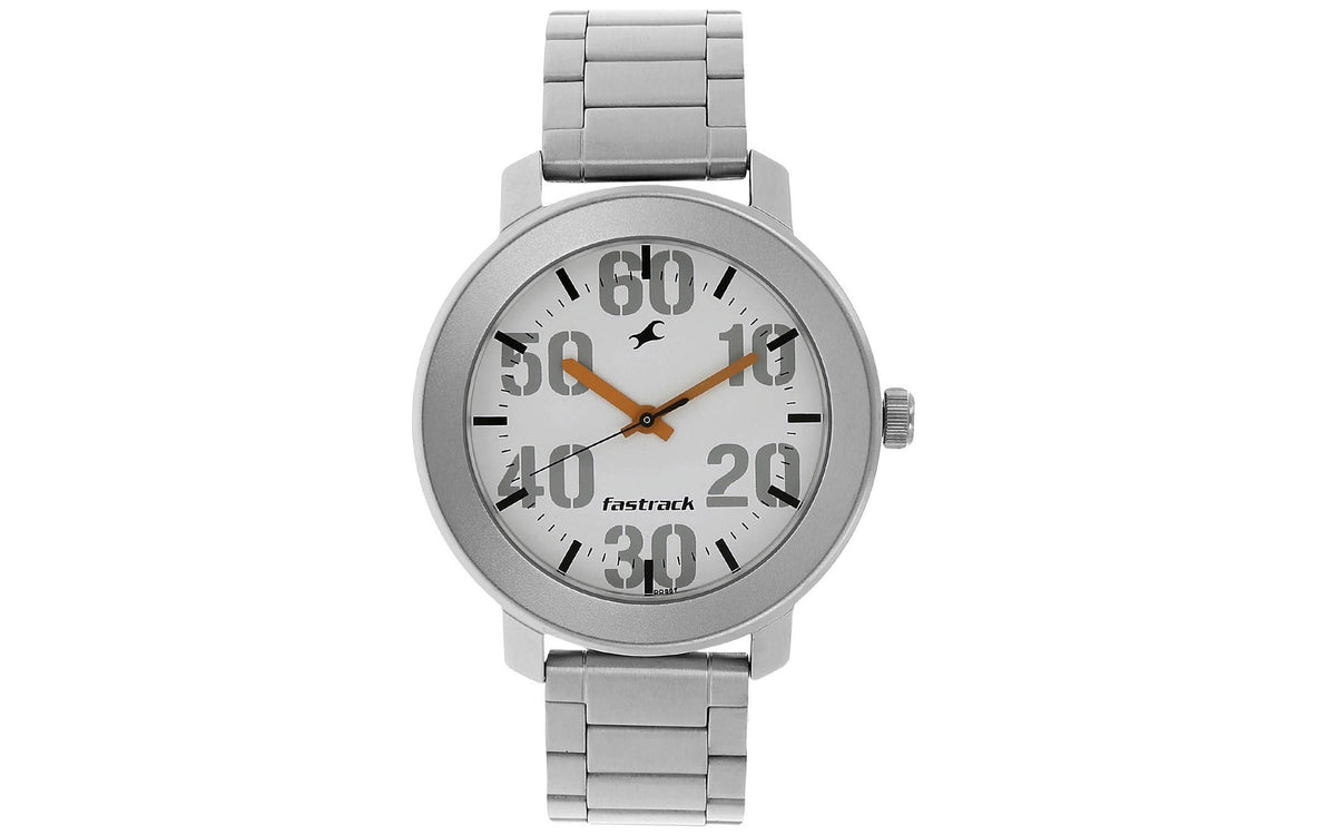 Fastrack white dial hotsell watch for men 3121sm01