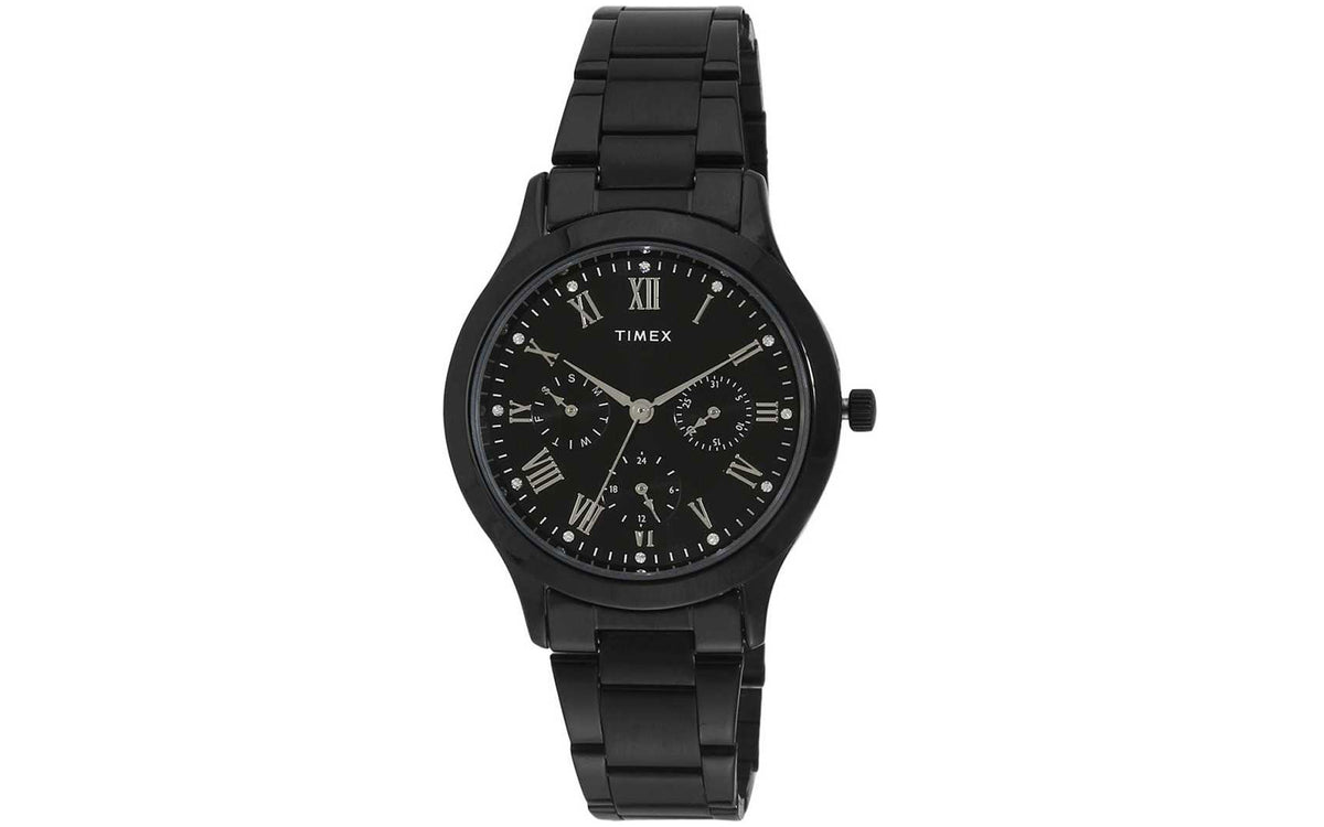 Timex black store analog watch price