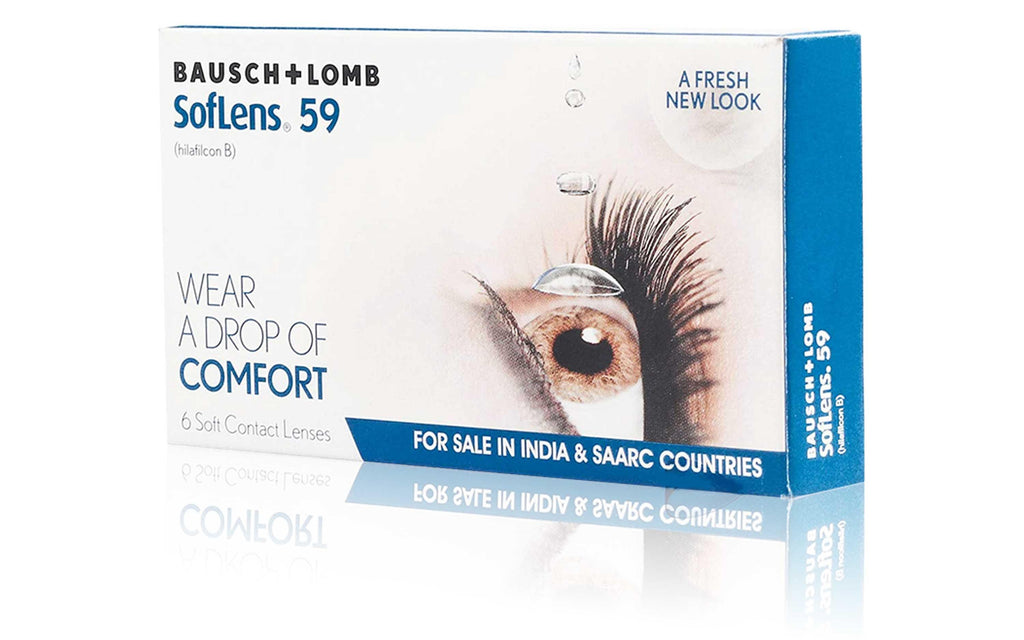 Bausch & Lomb SofLens 59 (Spherical Monthly Disposable Contact Lens) 6 Lens Pack Left Image