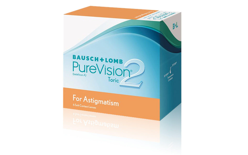 Bausch & Lomb PureVision 2 (PV2 Monthly Disposable Toric Contact Lens) 6 Lens Pack Left Image