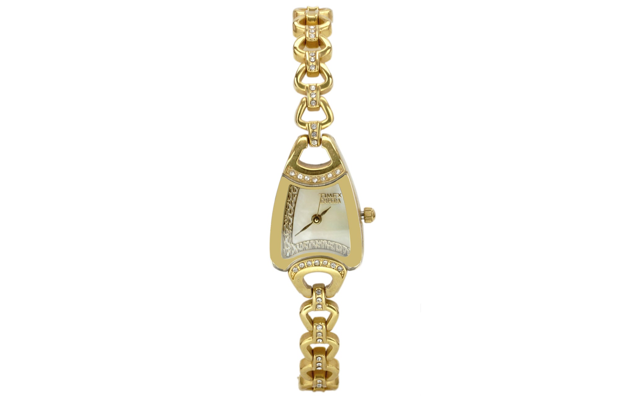 Timex EZ00 Gold Metal Analog Watch for Women Better Vision