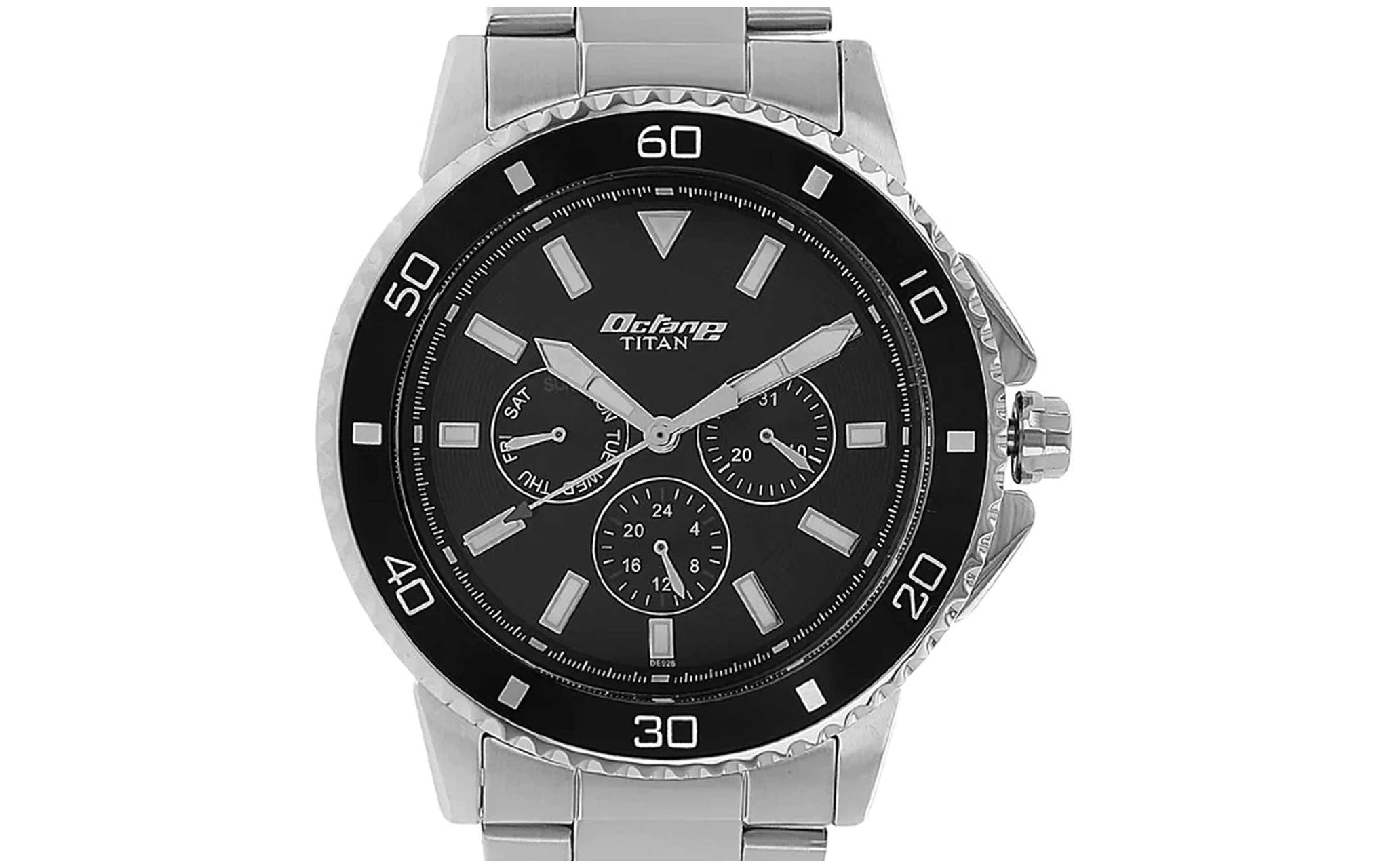 Titan NM90040KM01 Octane Black Metal Analog Watch for Men Better Vision